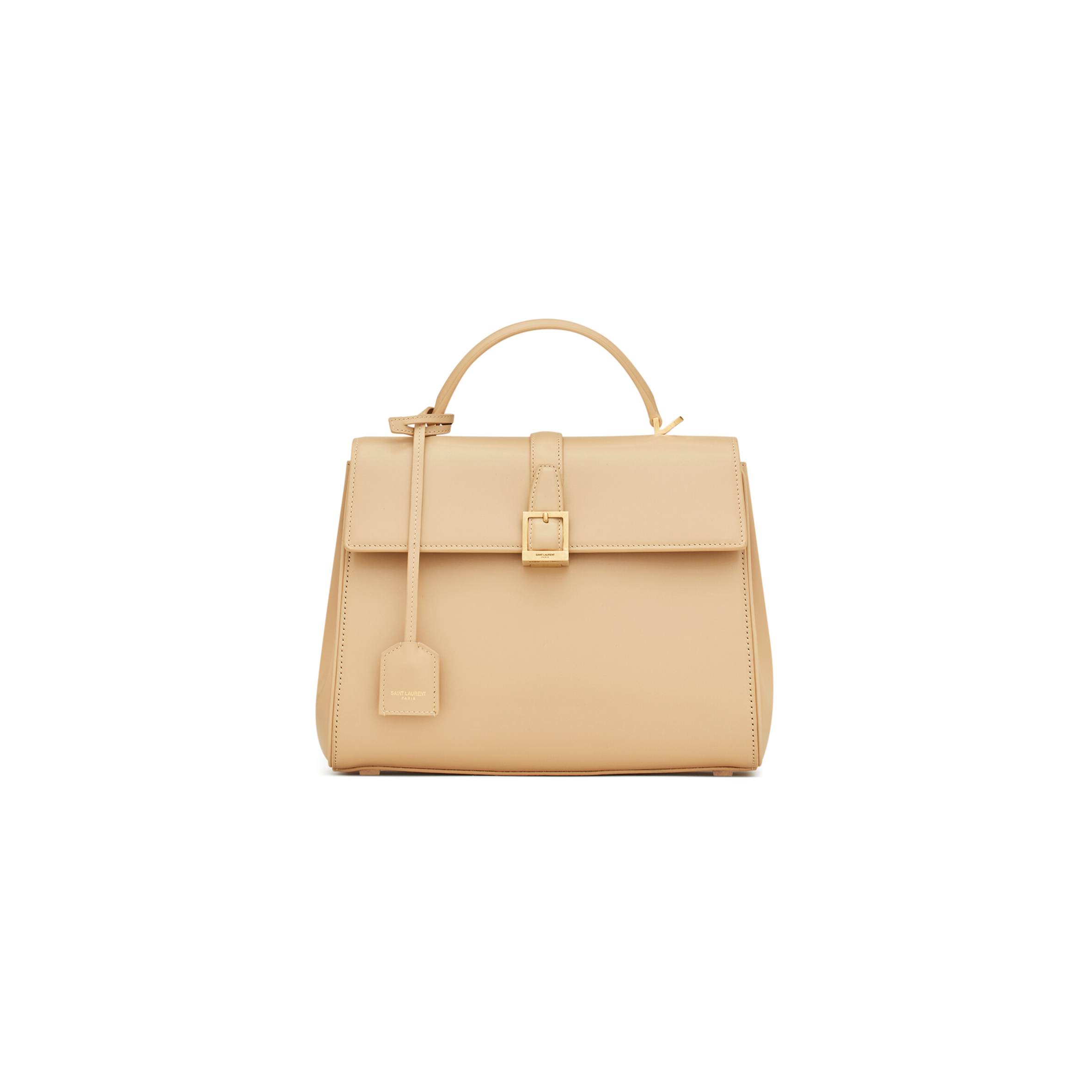 YSL LE FERMOIR SMALL TOP HANDLE BAG IN SHINY LEATHER 6869822ZA0W9141 (25*19.5*10.5cm)